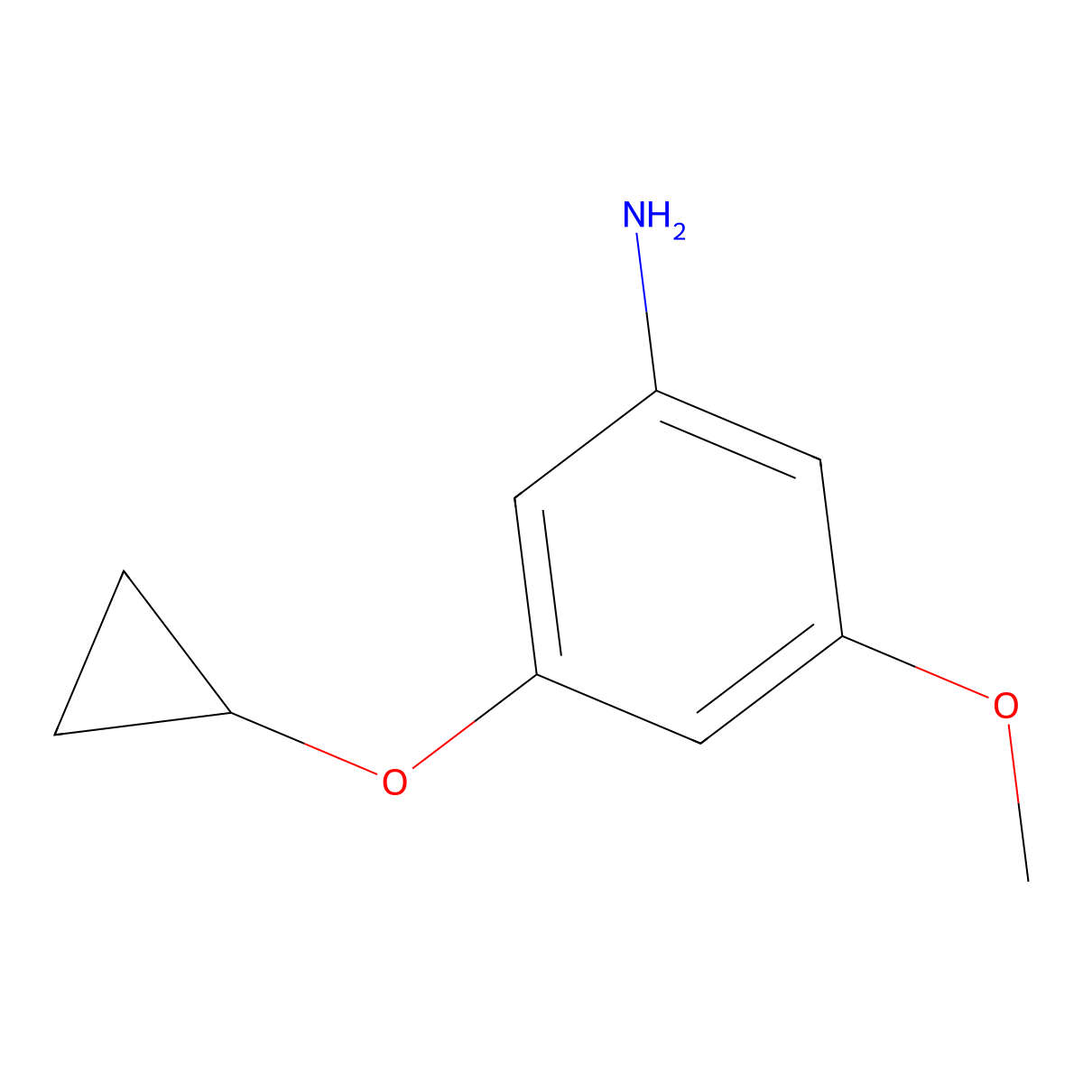 3-Cyclopropoxy-5-methoxyaniline molecular structure, CAS 1243383-76-7