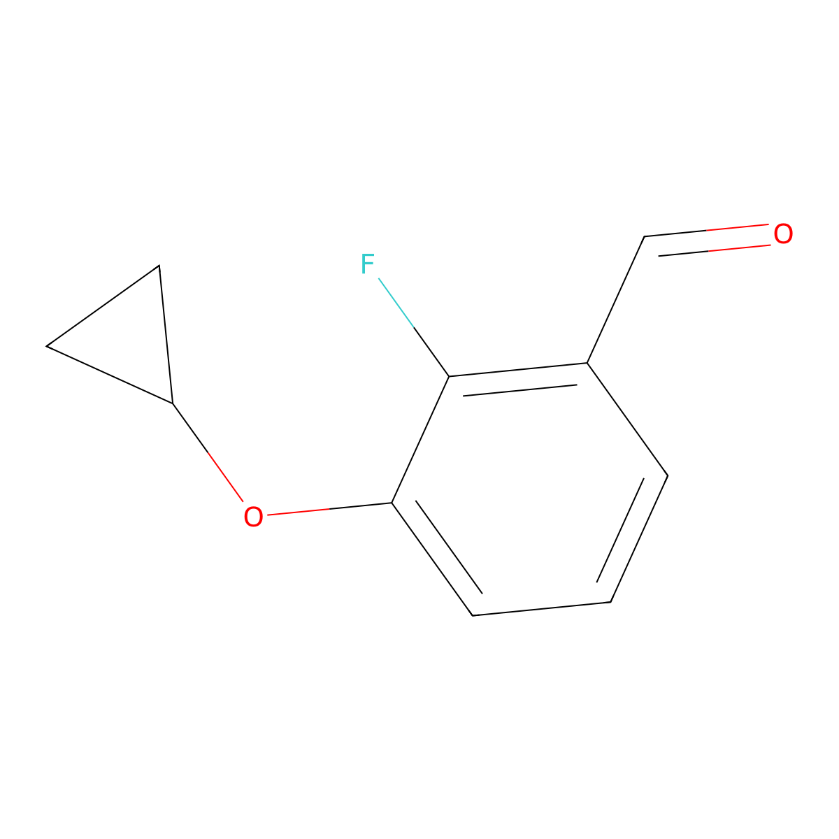 3-Cyclopropoxy-2-fluorobenzaldehyde molecular structure, CAS 1243385-03-6