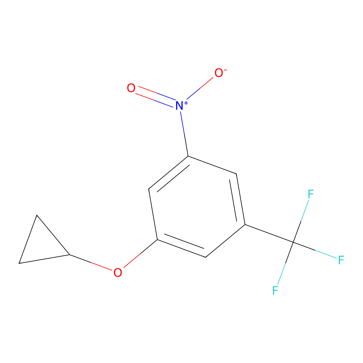 1-Cyclopropoxy-3-nitro-5-(trifluoromethyl)benzene molecular structure, CAS 1243387-55-4