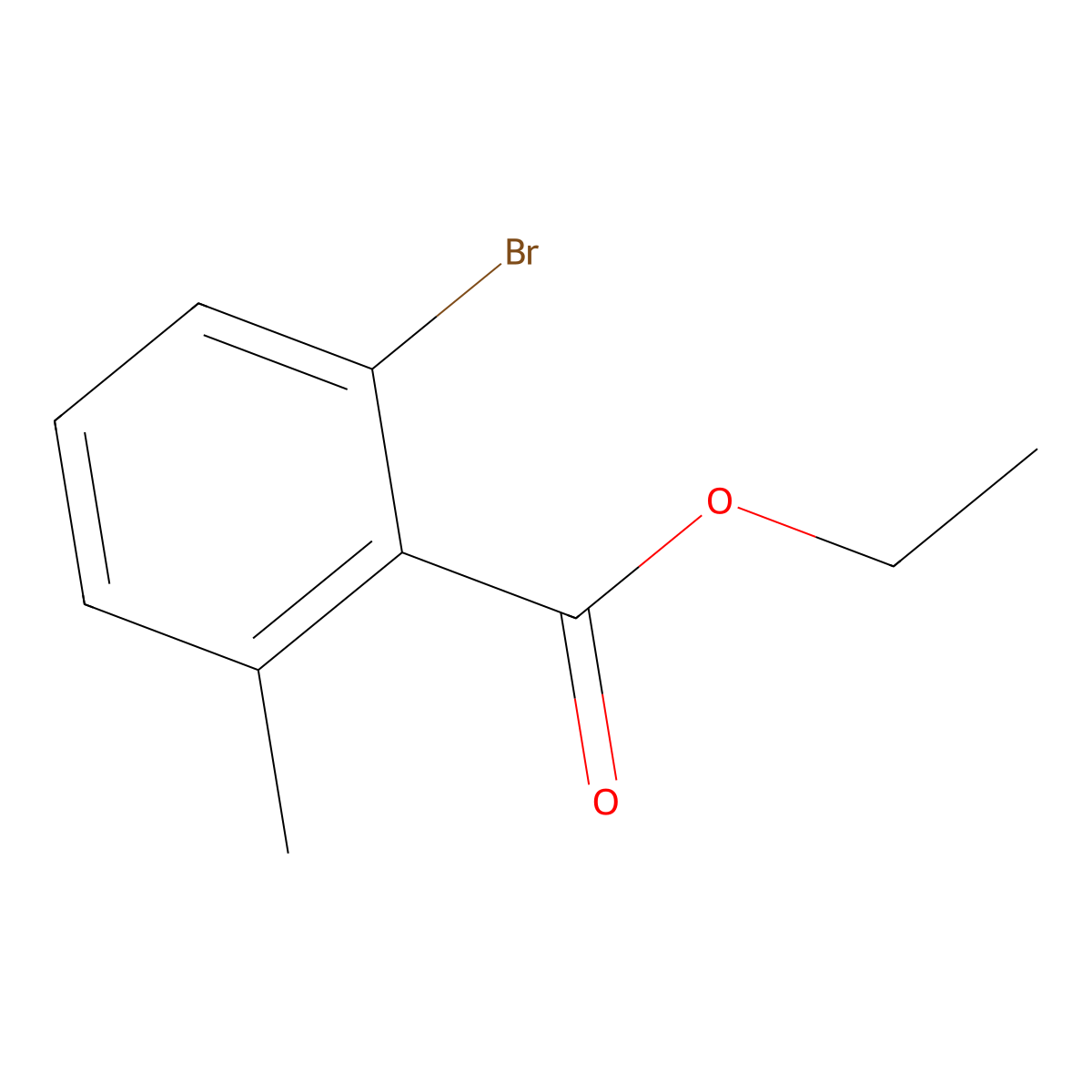 Ethyl 2-bromo-6-methylbenzoate molecular structure, CAS 1243389-08-3