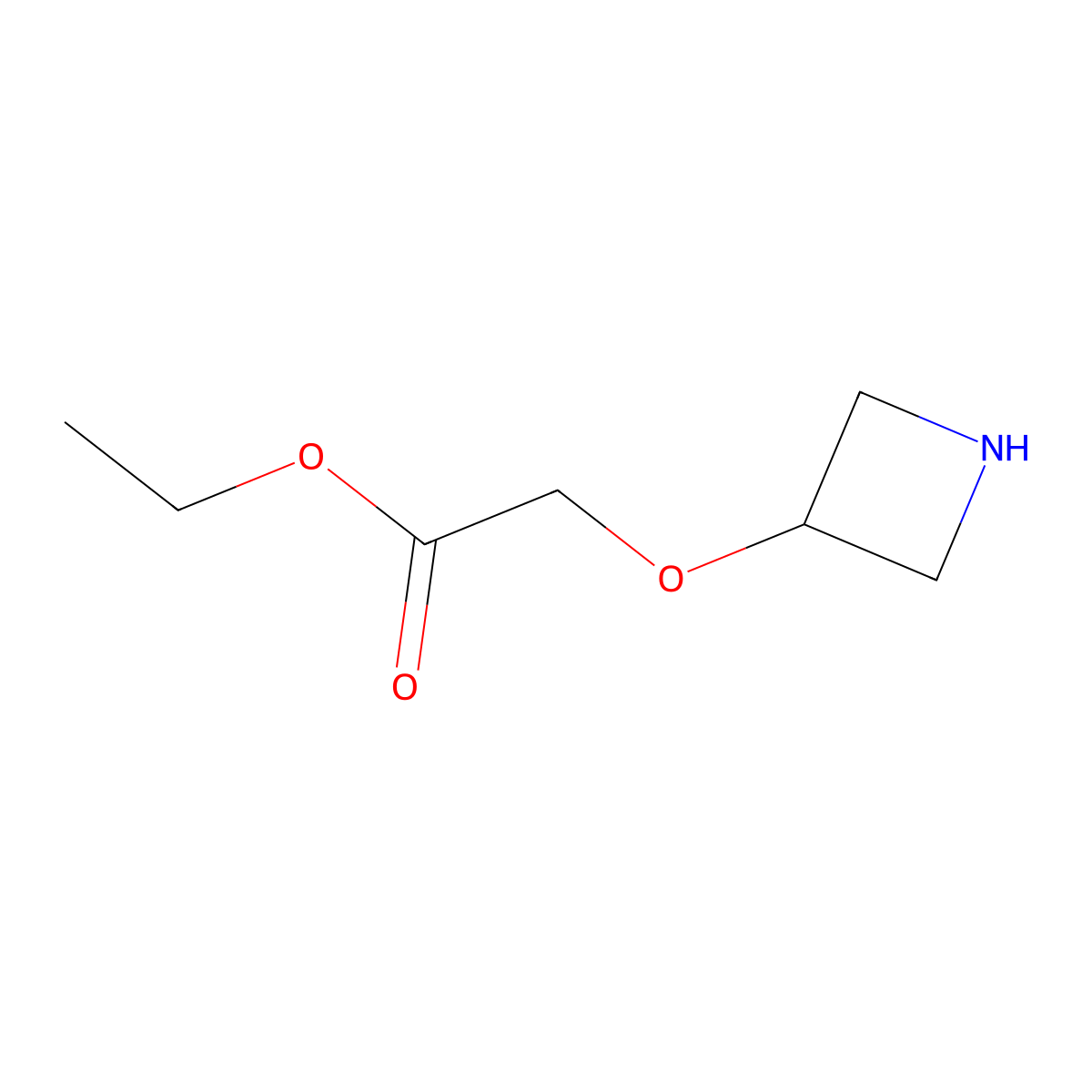 Ethyl 2-(azetidin-3-yloxy)acetate molecular structure, CAS 1243389-12-9