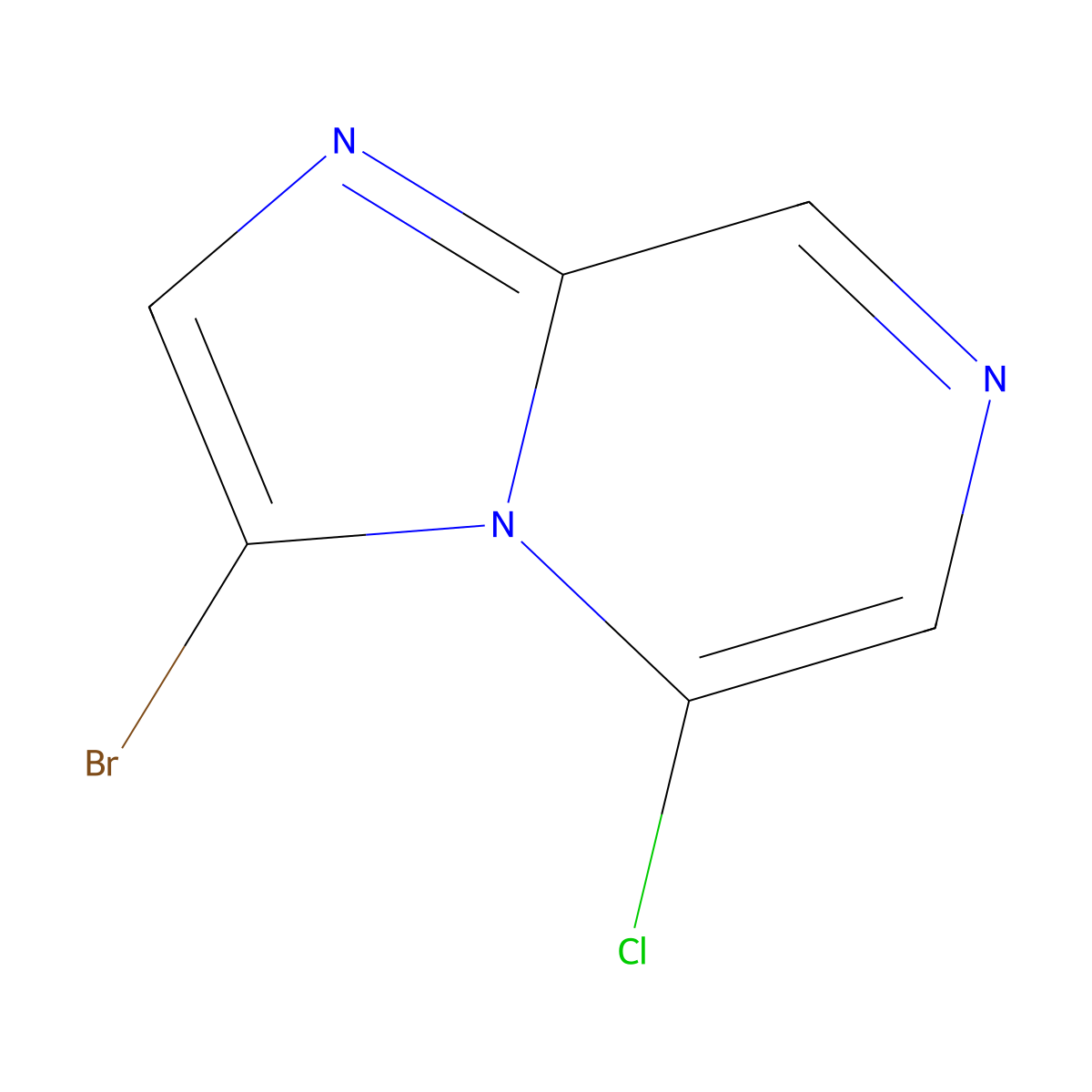 3-Bromo-5-chloroimidazo(1,2-a)pyrazine molecular structure, CAS 1243389-43-6
