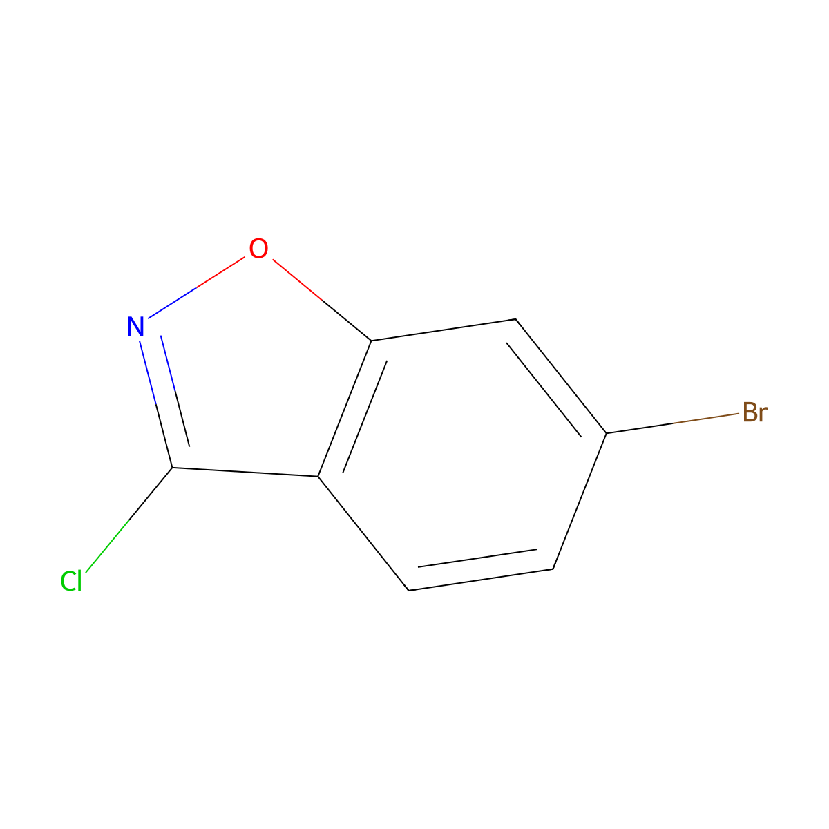 6-Bromo-3-chlorobenzo[d]isoxazole molecular structure, CAS 1243389-57-2