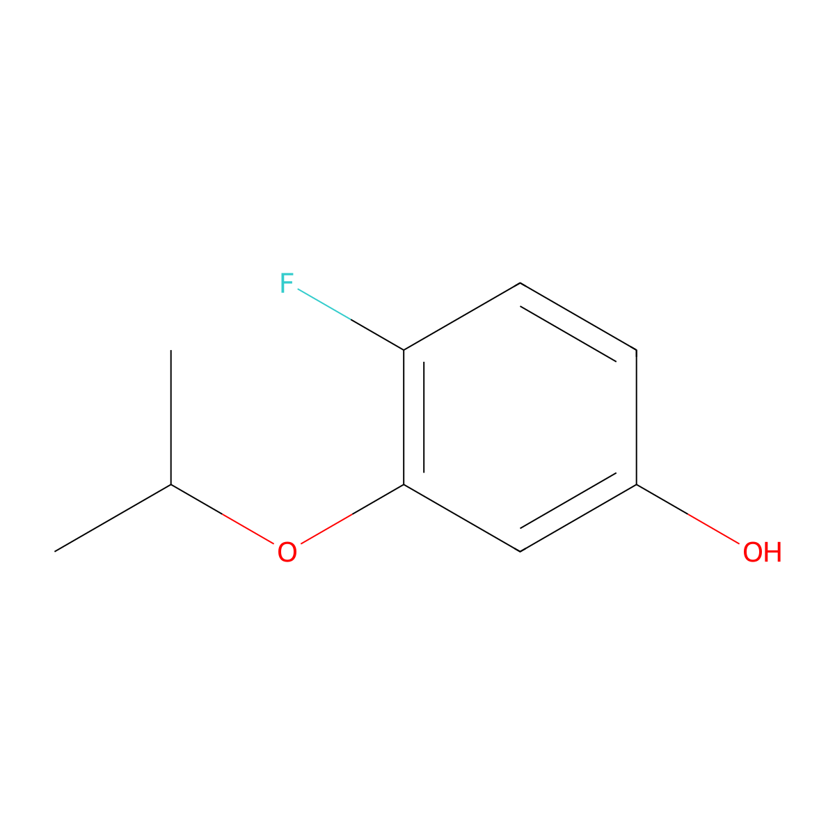 4-Fluoro-3-isopropoxyphenol molecular structure, CAS 1243390-16-0