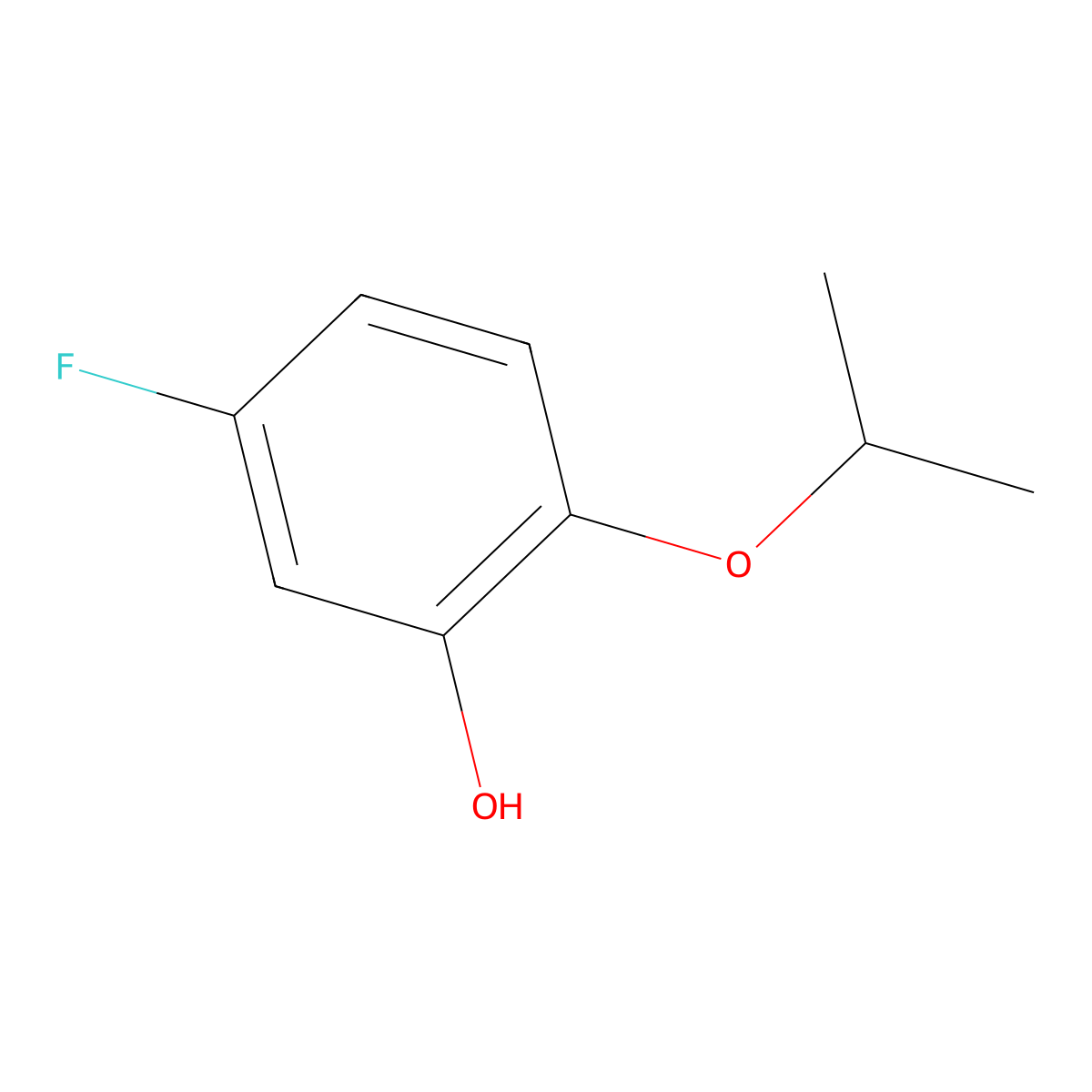 5-Fluoro-2-isopropoxyphenol molecular structure, CAS 1243390-32-0