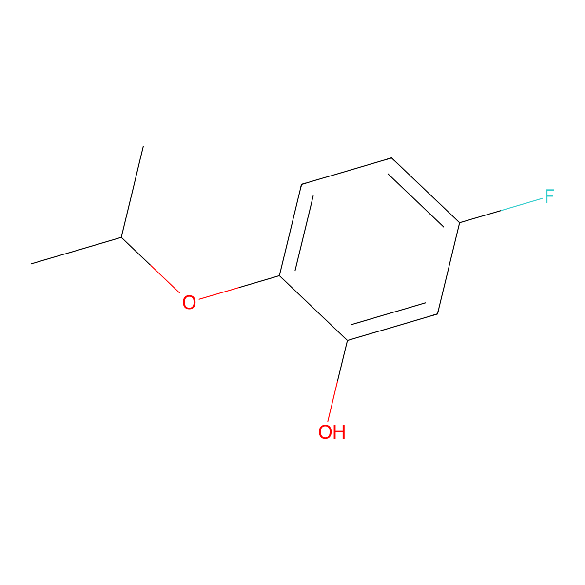 5-Fluoro-2-isopropoxyphenol molecular structure, CAS 1243390-32-0