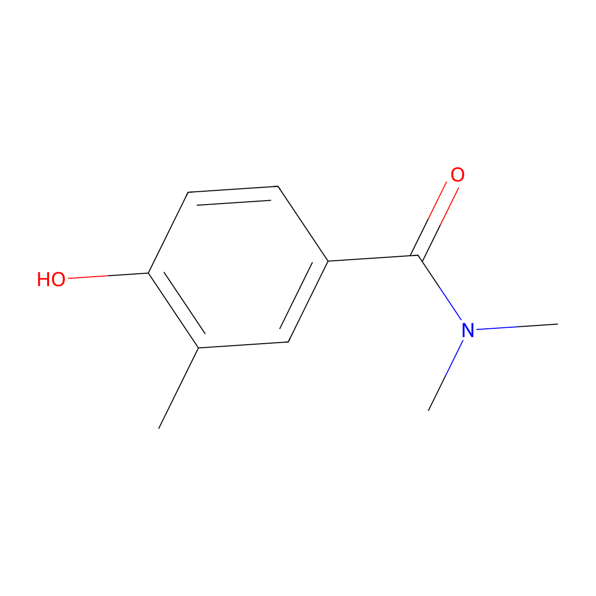 4-Hydroxy-N,N,3-trimethylbenzamide molecular structure, CAS 1243390-65-9