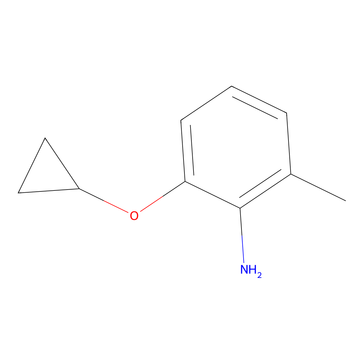 2-Cyclopropoxy-6-methylaniline molecular structure, CAS 1243391-10-7