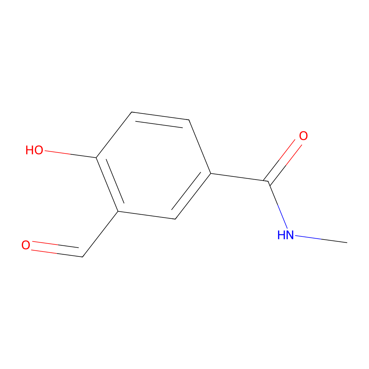 3-formyl-4-hydroxy-N-methylbenzamide molecular structure, CAS 1243392-04-2