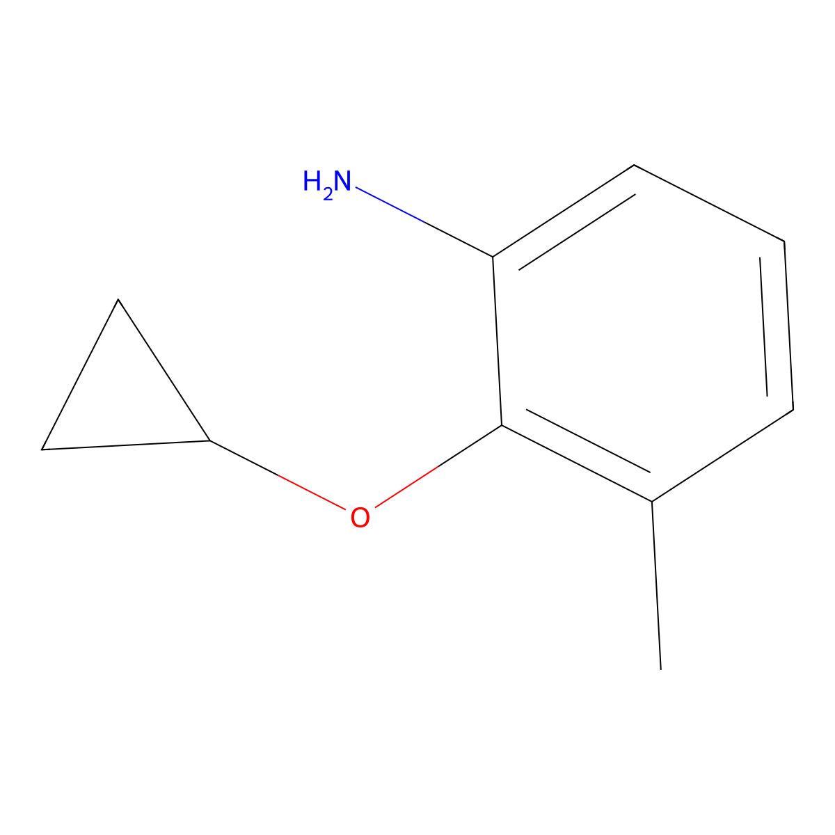 2-Cyclopropoxy-3-methylaniline molecular structure, CAS 1243392-27-9
