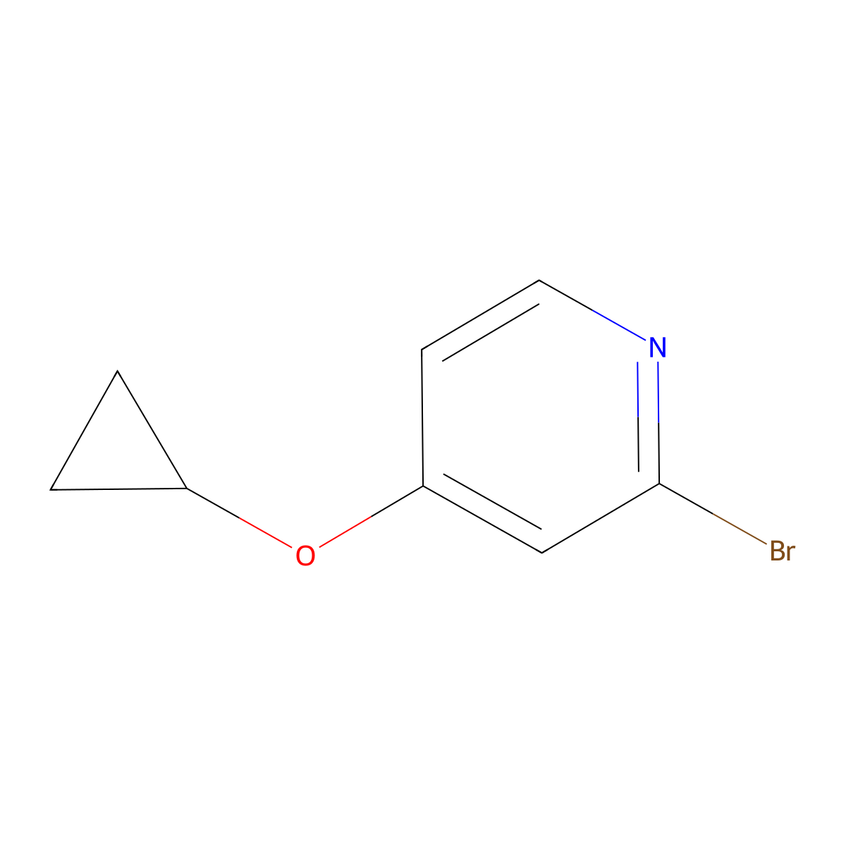 2-Bromo-4-cyclopropoxypyridine molecular structure, CAS 1243394-76-4