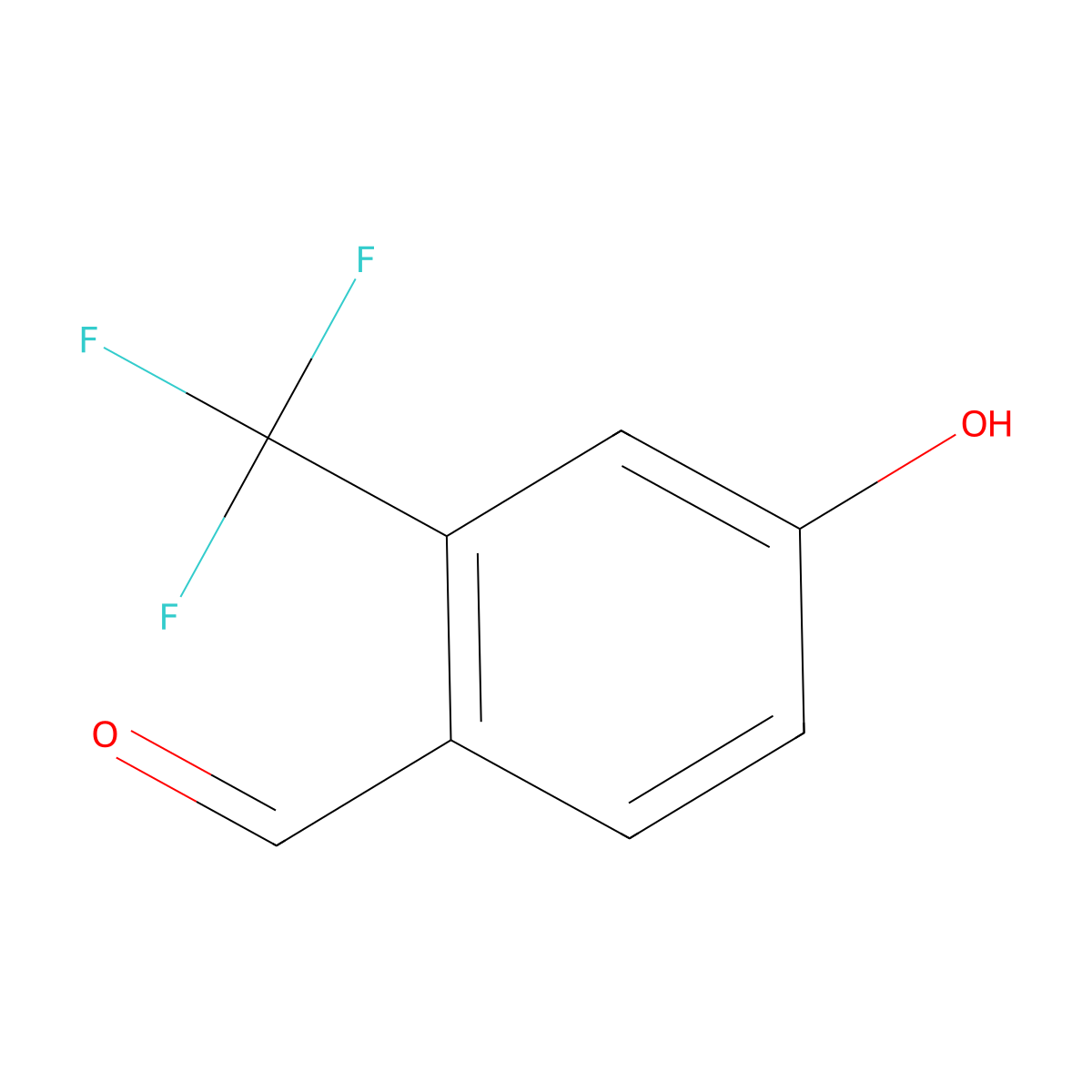 4-Hydroxy-2-(trifluoromethyl)benzaldehyde molecular structure, CAS 1243395-68-7