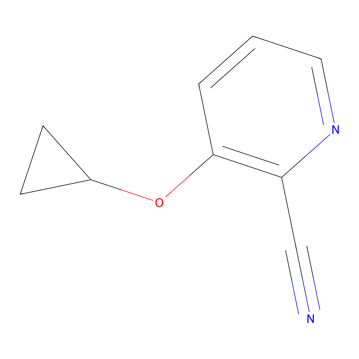 3-Cyclopropoxypicolinonitrile molecular structure, CAS 1243397-82-1