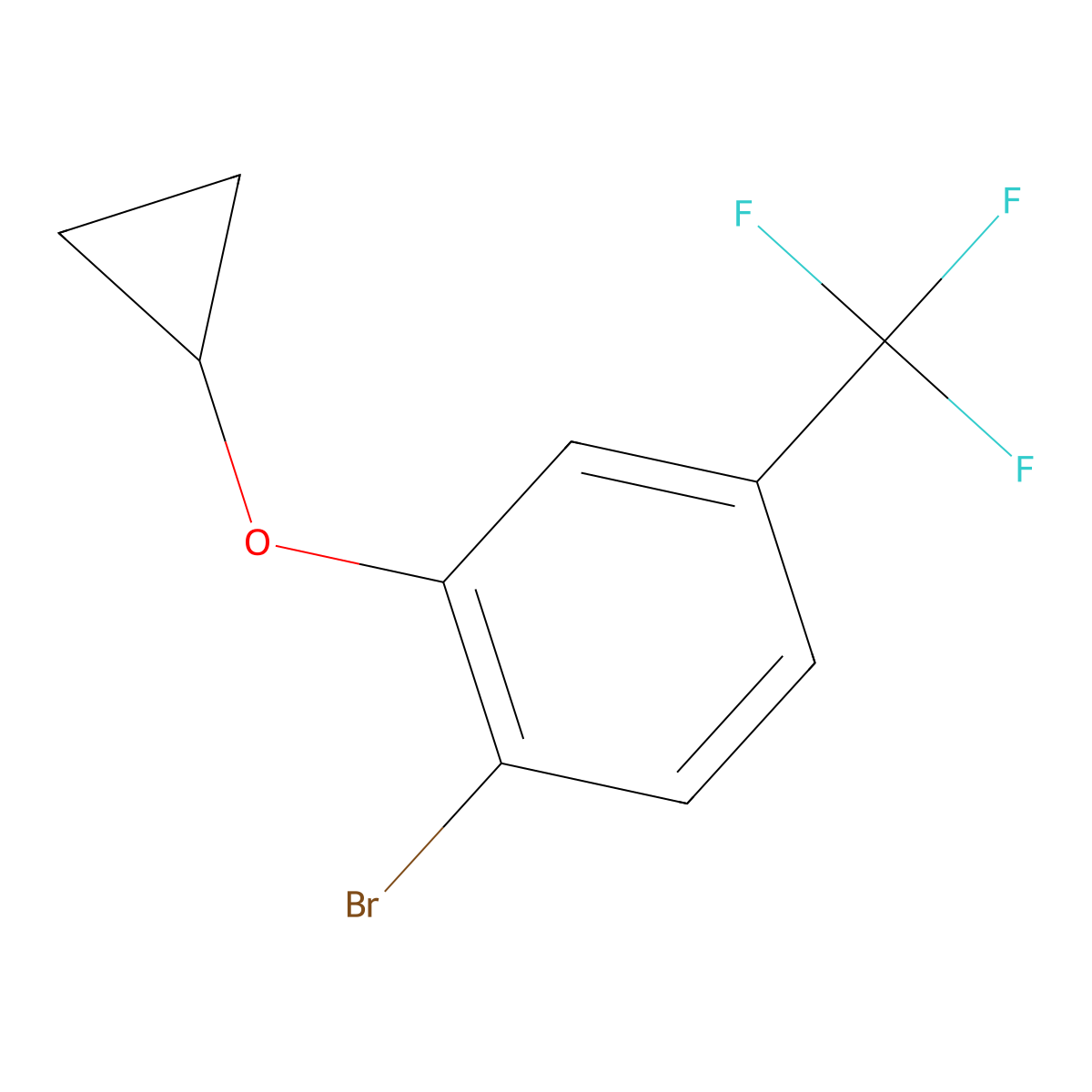 1-Bromo-2-cyclopropoxy-4-(trifluoromethyl)benzene molecular structure, CAS 1243398-54-0