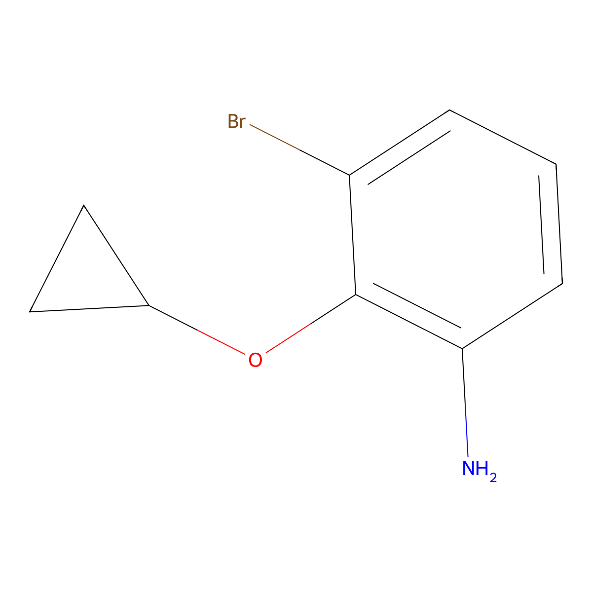 3-Bromo-2-cyclopropoxyaniline molecular structure, CAS 1243398-92-6