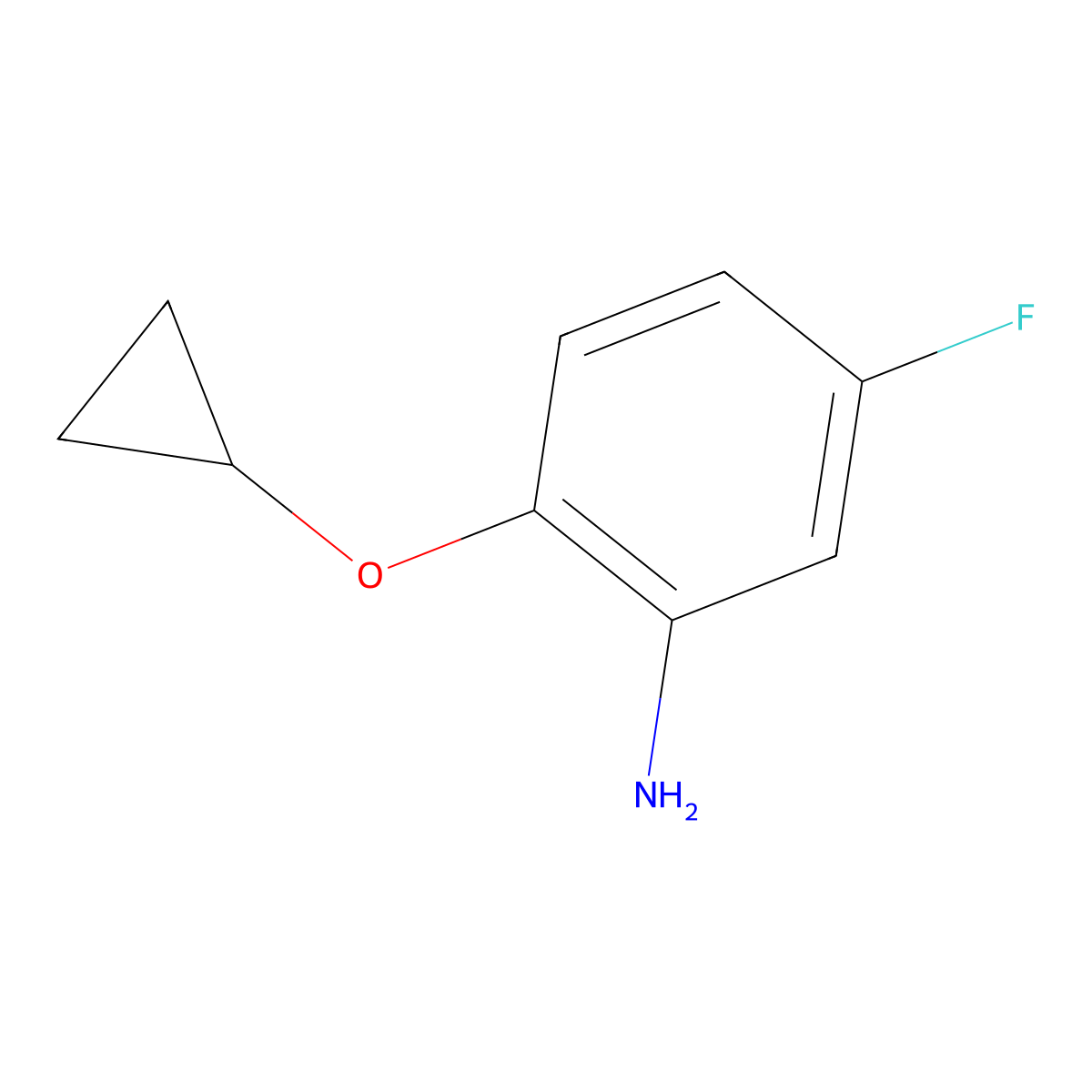 2-Cyclopropoxy-5-fluoroaniline molecular structure, CAS 1243399-05-4