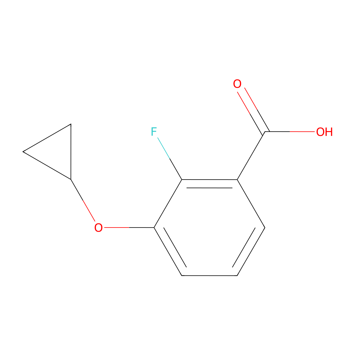 3-Cyclopropoxy-2-fluorobenzoic acid molecular structure, CAS 1243400-70-5