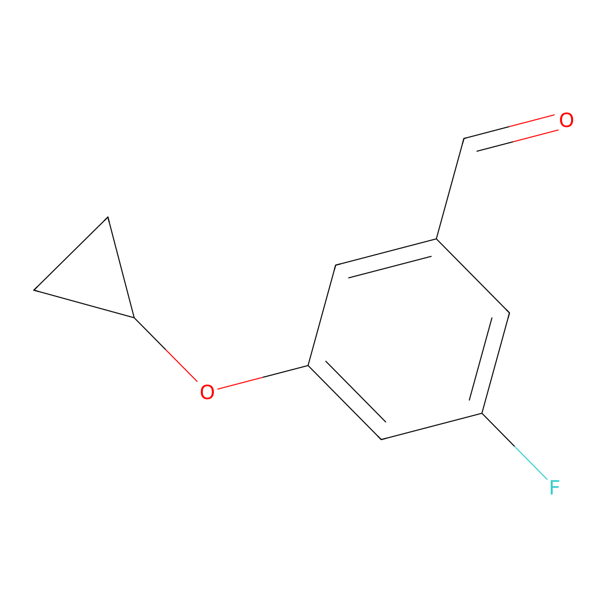 3-Cyclopropoxy-5-fluorobenzaldehyde molecular structure, CAS 1243401-13-9