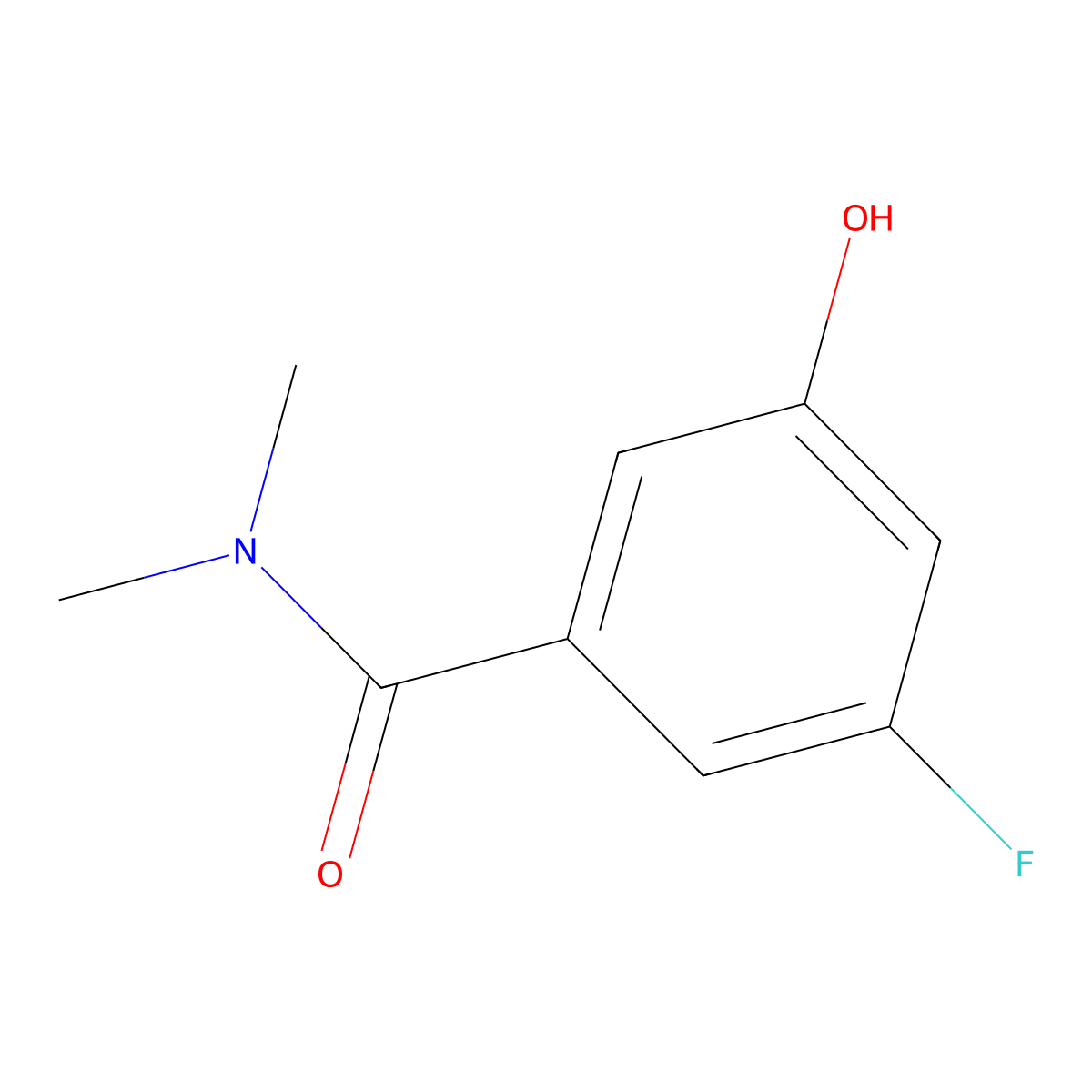 3-Fluoro-5-hydroxy-N,N-dimethylbenzamide molecular structure, CAS 1243401-15-1