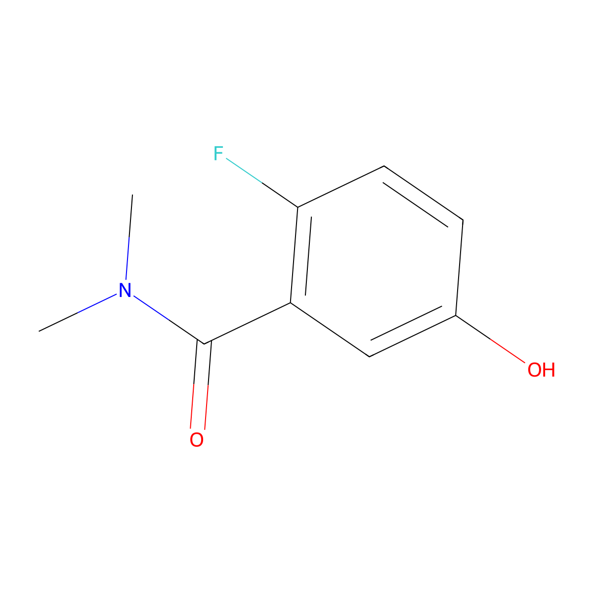 2-Fluoro-5-hydroxy-N,N-dimethylbenzamide molecular structure, CAS 1243401-33-3