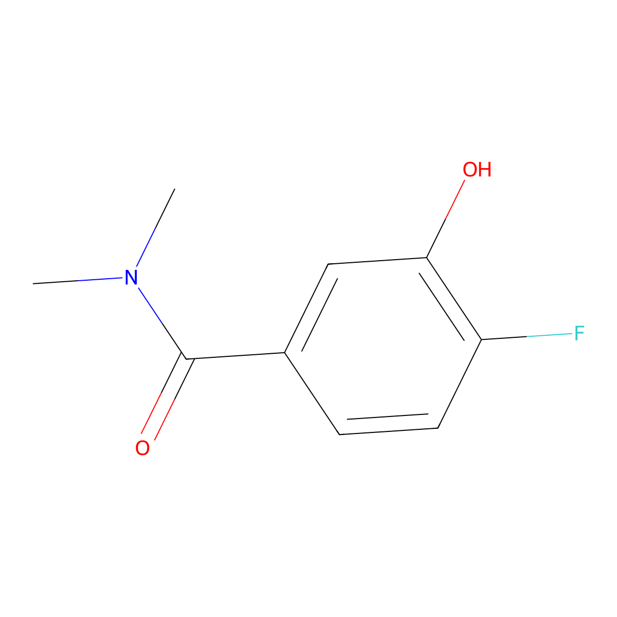 4-Fluoro-3-hydroxy-N,N-dimethylbenzamide molecular structure, CAS 1243401-41-3