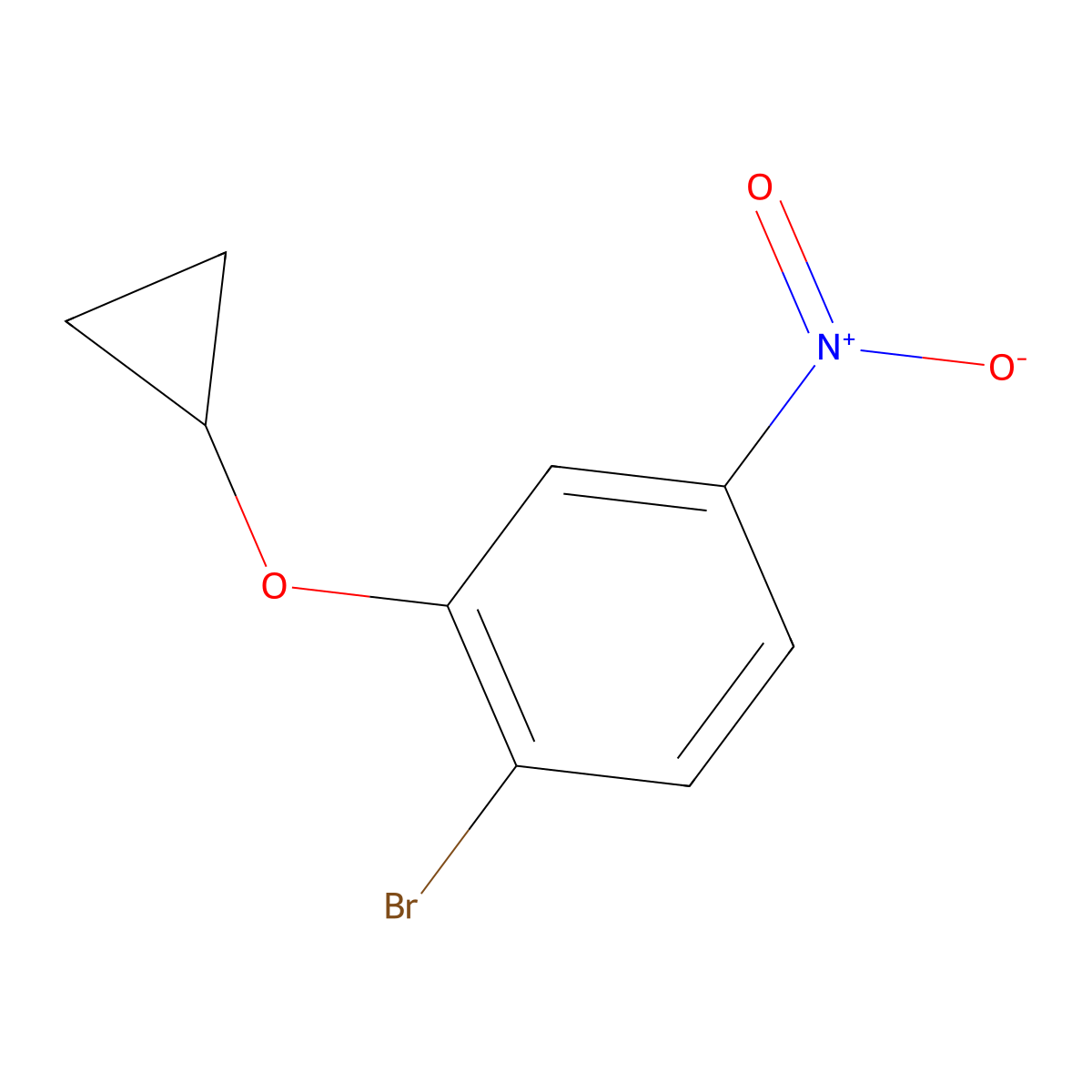 1-Bromo-2-(cyclopropoxy)-4-nitro-benzene molecular structure, CAS 1243401-54-8