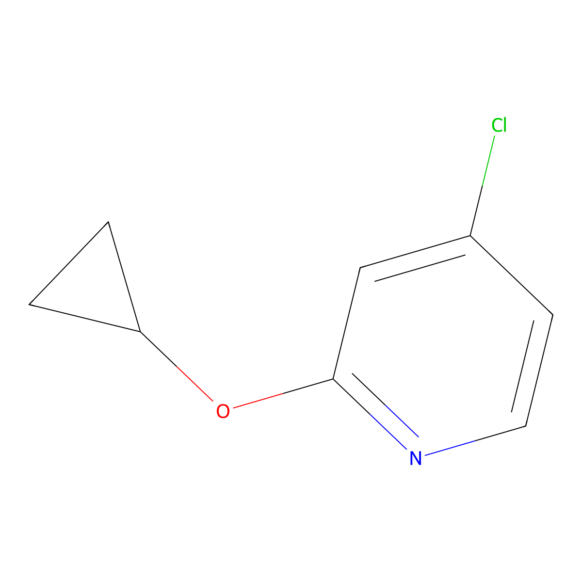 4-Chloro-2-cyclopropoxypyridine molecular structure, CAS 1243403-94-2