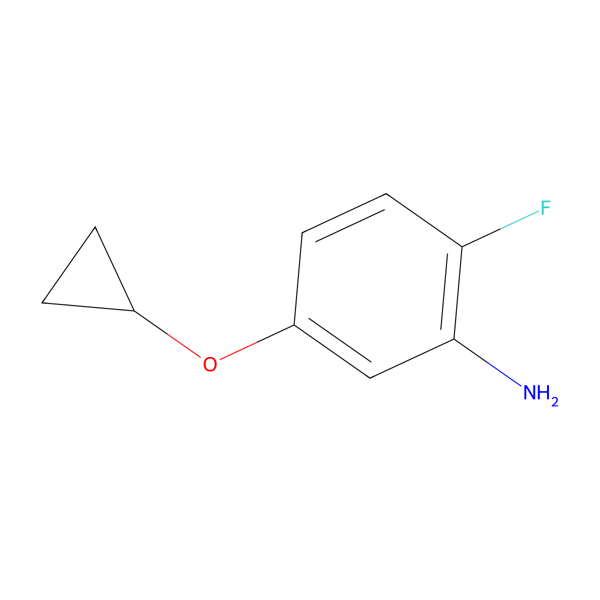 5-Cyclopropoxy-2-fluoroaniline molecular structure, CAS 1243404-10-5