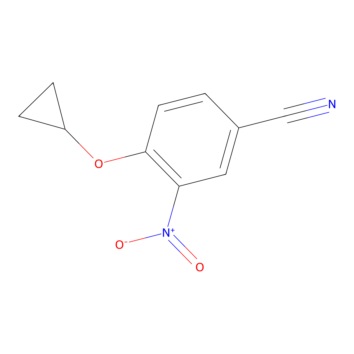 4-Cyclopropoxy-3-nitrobenzonitrile molecular structure, CAS 1243405-67-5