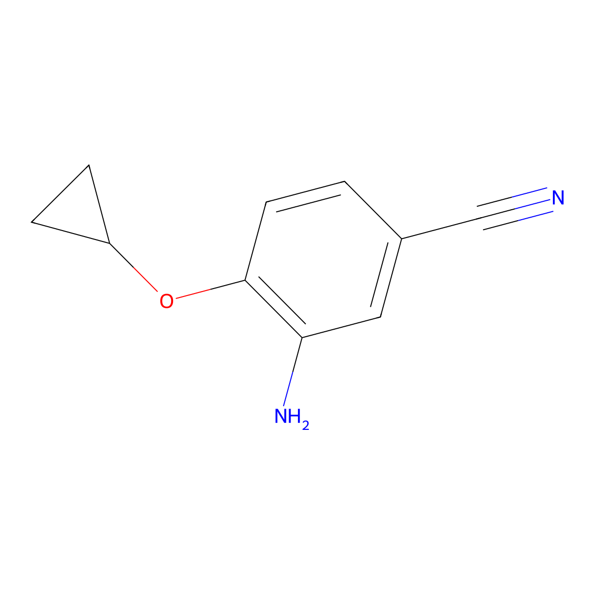 3-Amino-4-cyclopropoxybenzonitrile molecular structure, CAS 1243405-76-6