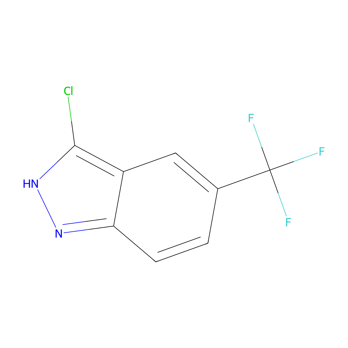 3-Chloro-5-(trifluoromethyl)-1H-indazole molecular structure, CAS 1243407-89-7