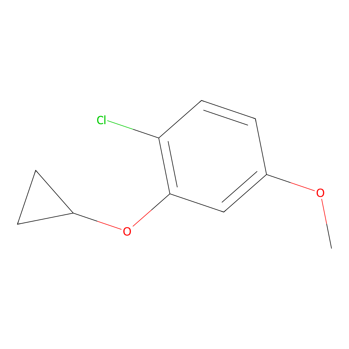 1-Chloro-2-cyclopropoxy-4-methoxybenzene molecular structure, CAS 1243408-05-0