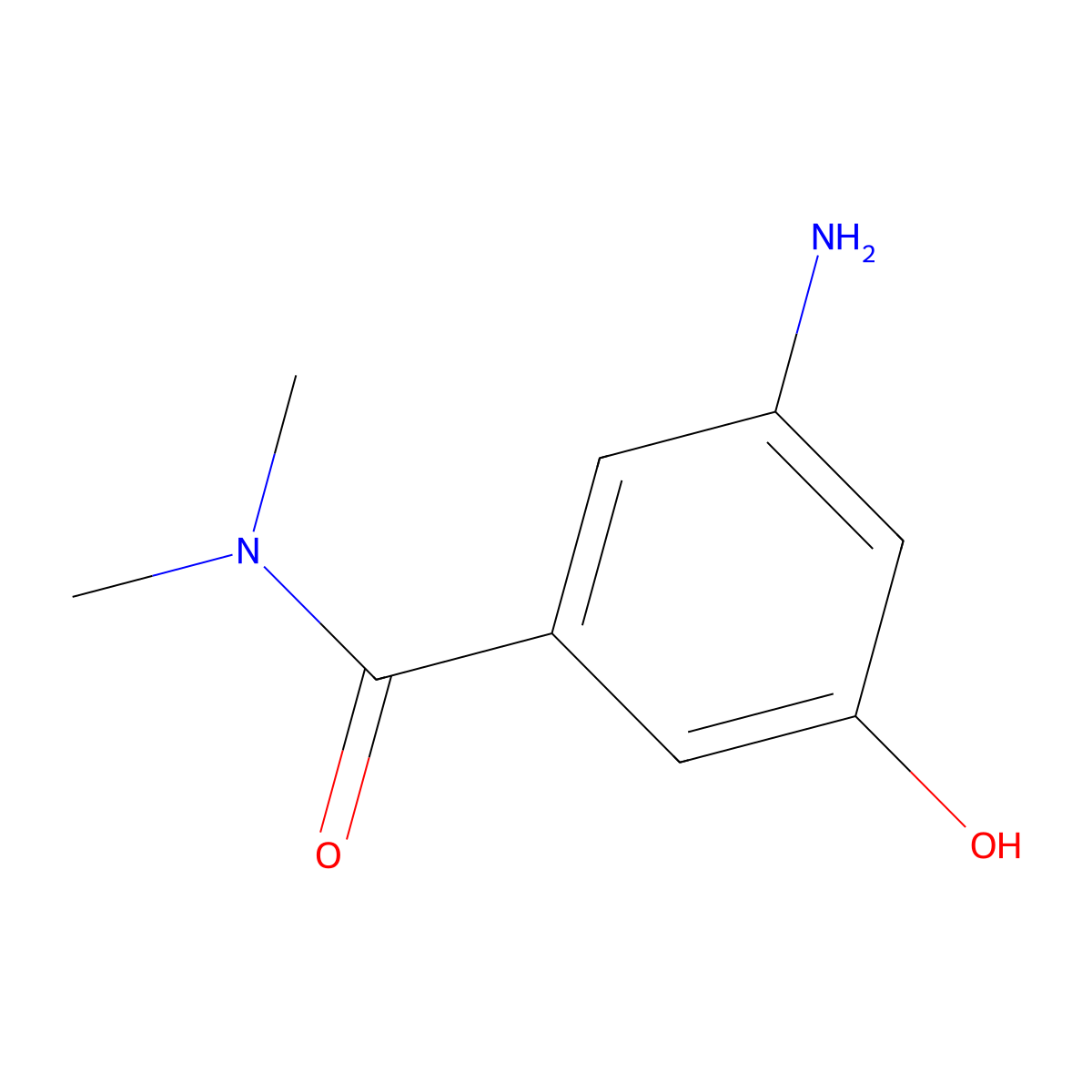 3-Amino-5-hydroxy-N,N-dimethylbenzamide molecular structure, CAS 1243408-13-0