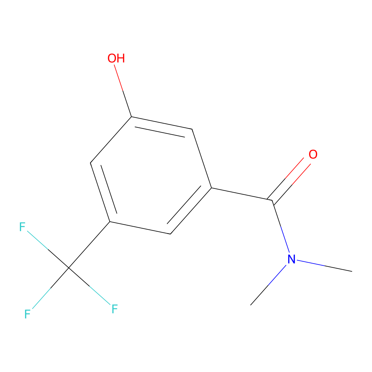3-Hydroxy-N,N-dimethyl-5-(trifluoromethyl)benzamide molecular structure, CAS 1243408-15-2