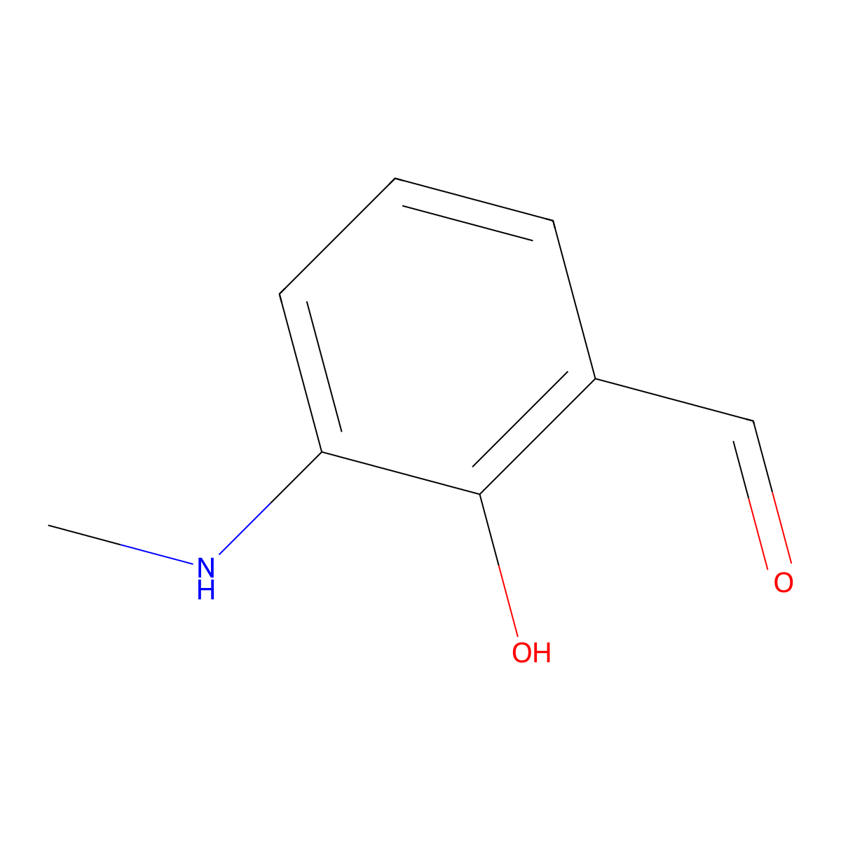 2-Hydroxy-3-(methylamino)benzaldehyde molecular structure, CAS 1243409-86-0