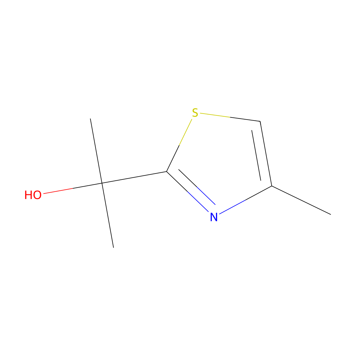 2-(4-Methylthiazol-2-yl)propan-2-ol molecular structure, CAS 124341-73-7