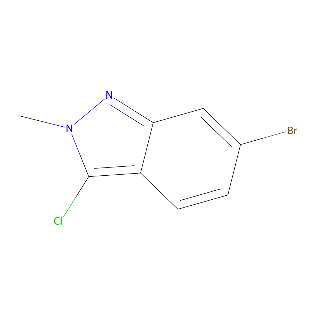 6-bromo-3-chloro-2-methyl-2H-indazole molecular structure, CAS 1243419-67-1