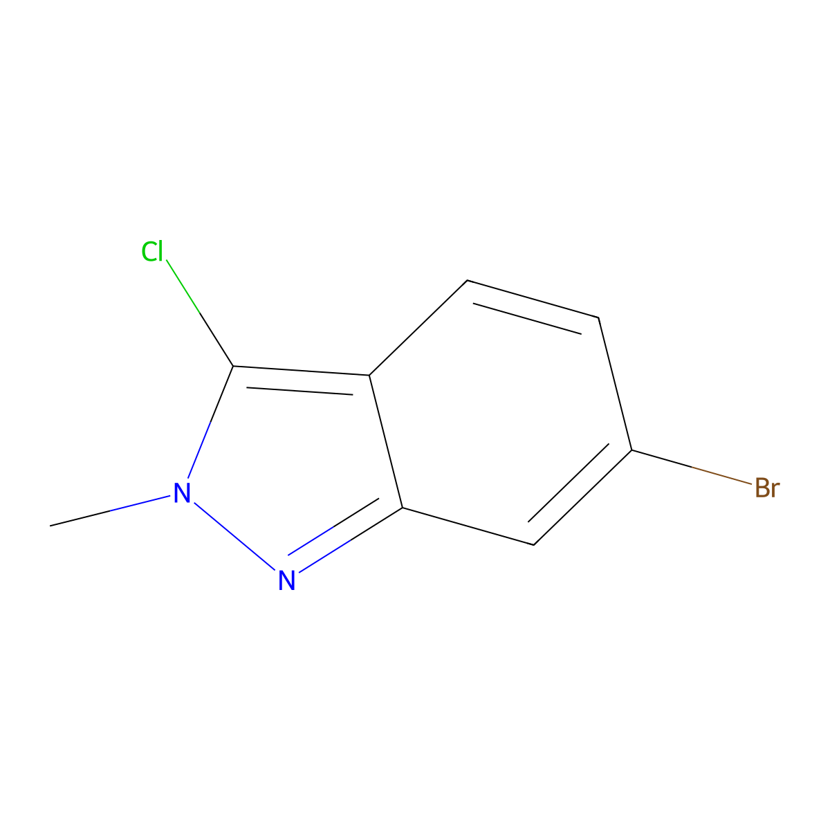 6-bromo-3-chloro-2-methyl-2H-indazole molecular structure, CAS 1243419-67-1