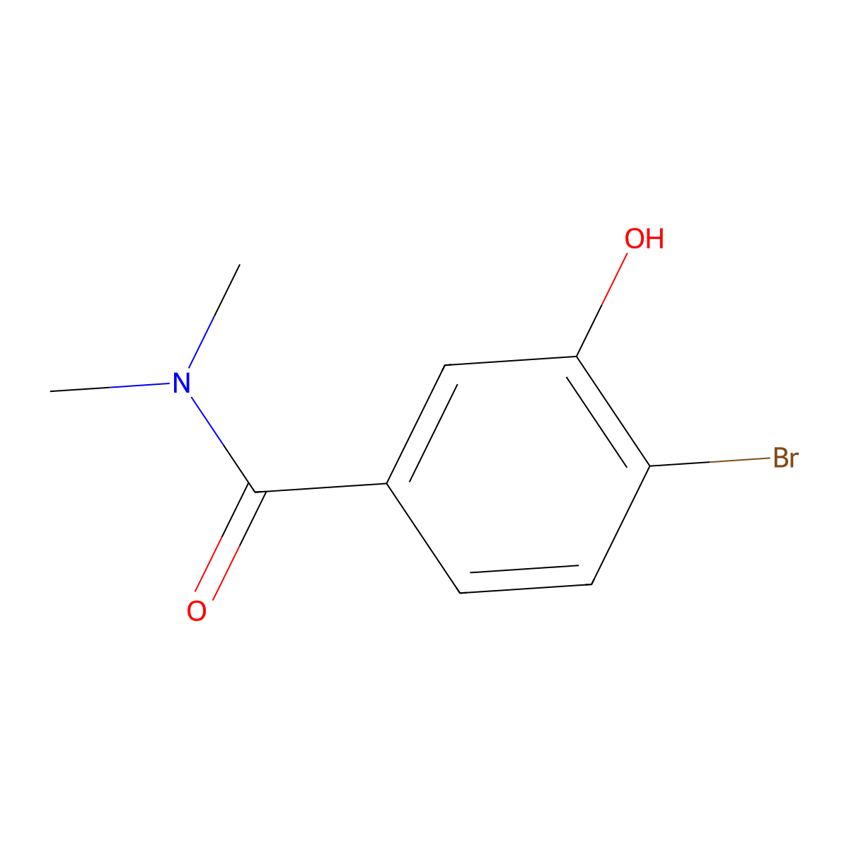 4-Bromo-3-hydroxy-N,N-dimethylbenzamide molecular structure, CAS 1243437-79-7