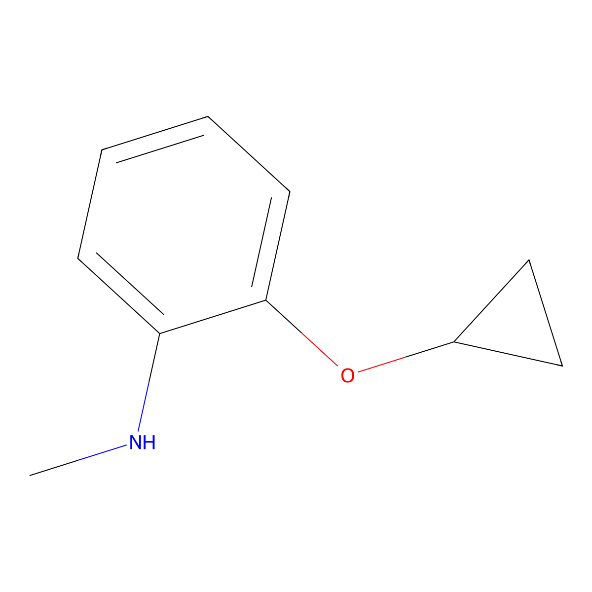 2-Cyclopropoxy-N-methylaniline molecular structure, CAS 1243439-17-9