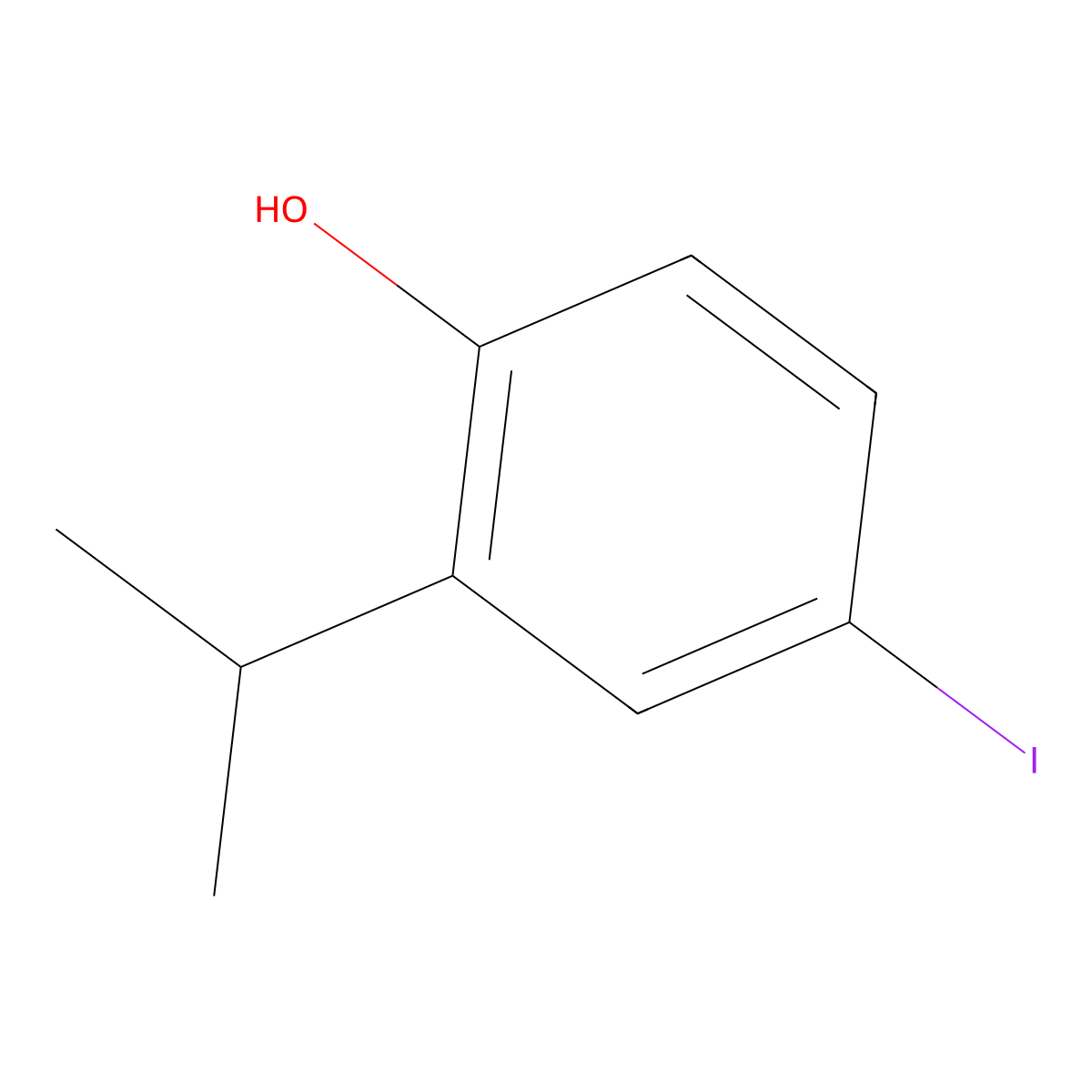 4-Iodo-2-(propan-2-yl)phenol molecular structure, CAS 1243439-83-9