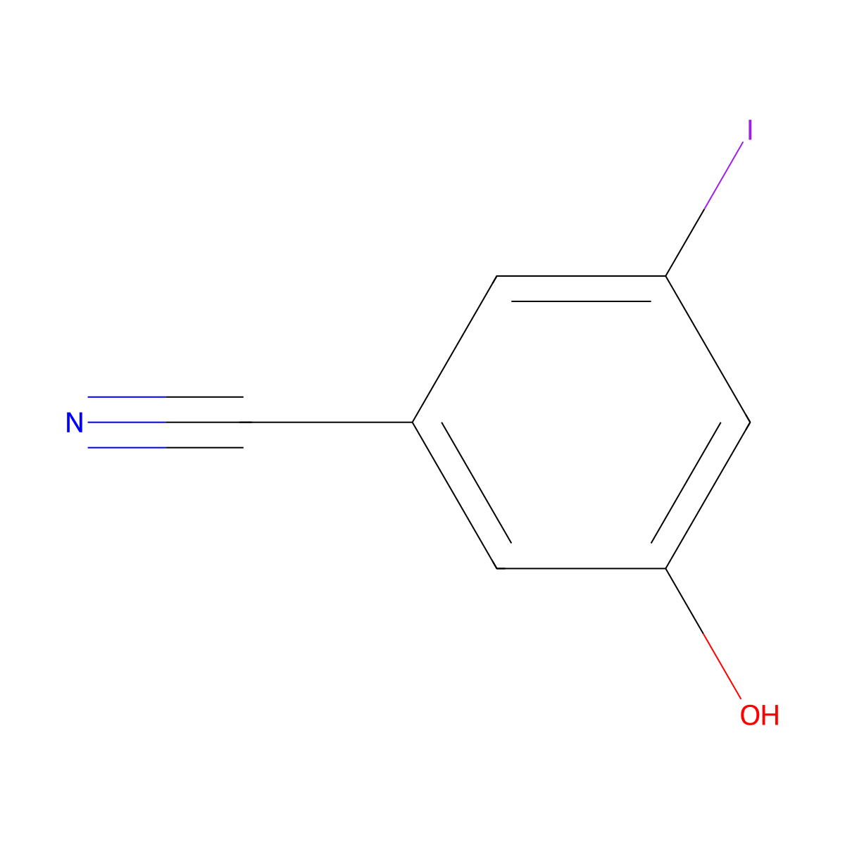 3-Hydroxy-5-iodobenzonitrile molecular structure, CAS 1243442-73-0