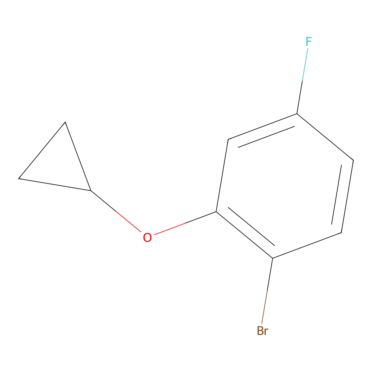 1-Bromo-2-cyclopropoxy-4-fluorobenzene molecular structure, CAS 1243445-60-4