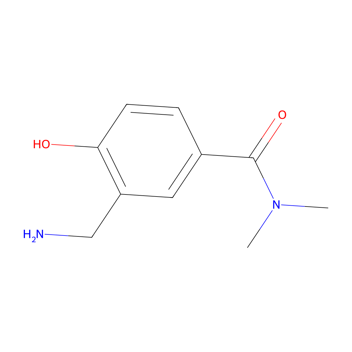 3-(Aminomethyl)-4-hydroxy-N,N-dimethylbenzamide molecular structure, CAS 1243445-75-1