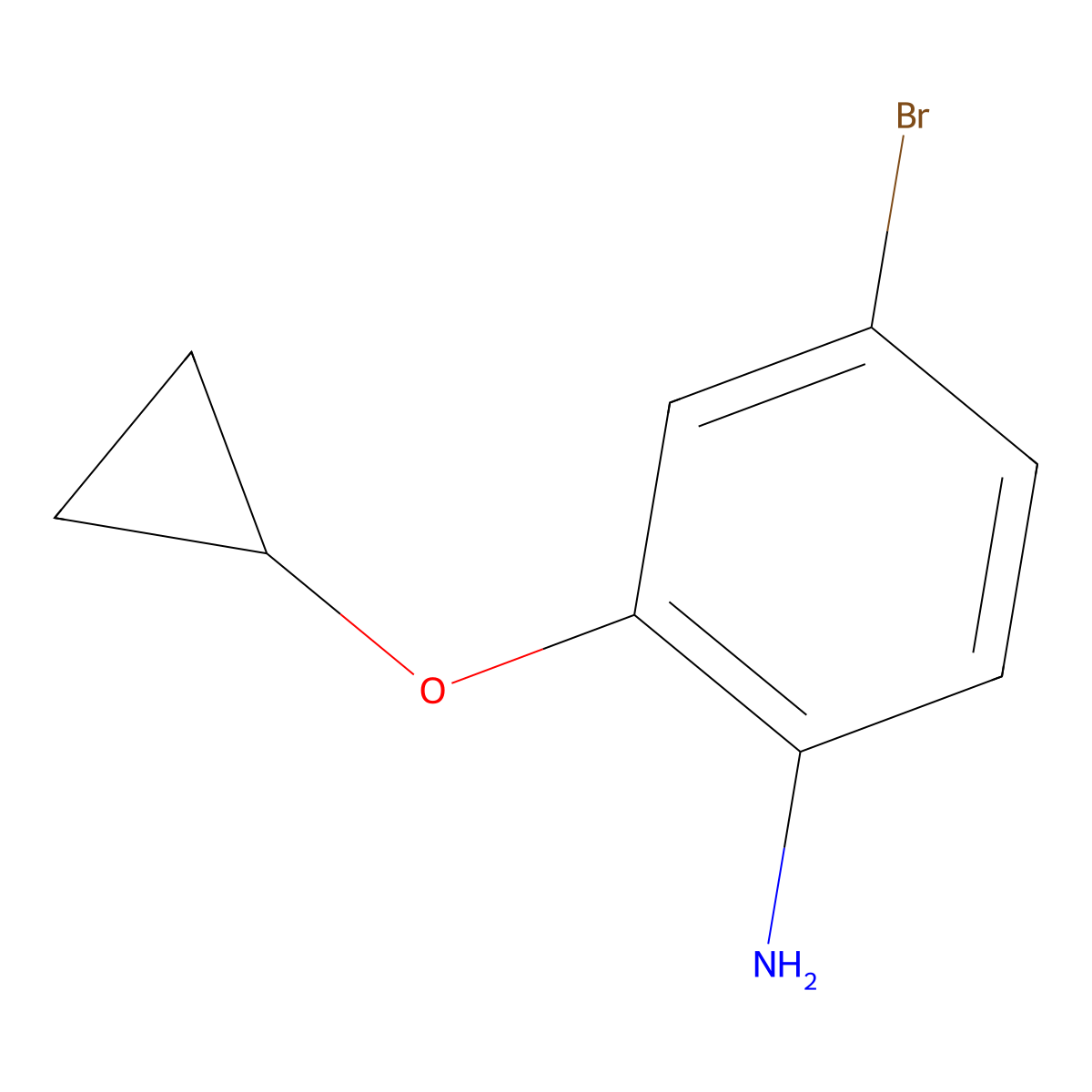 4-Bromo-2-cyclopropoxyaniline molecular structure, CAS 1243446-99-2