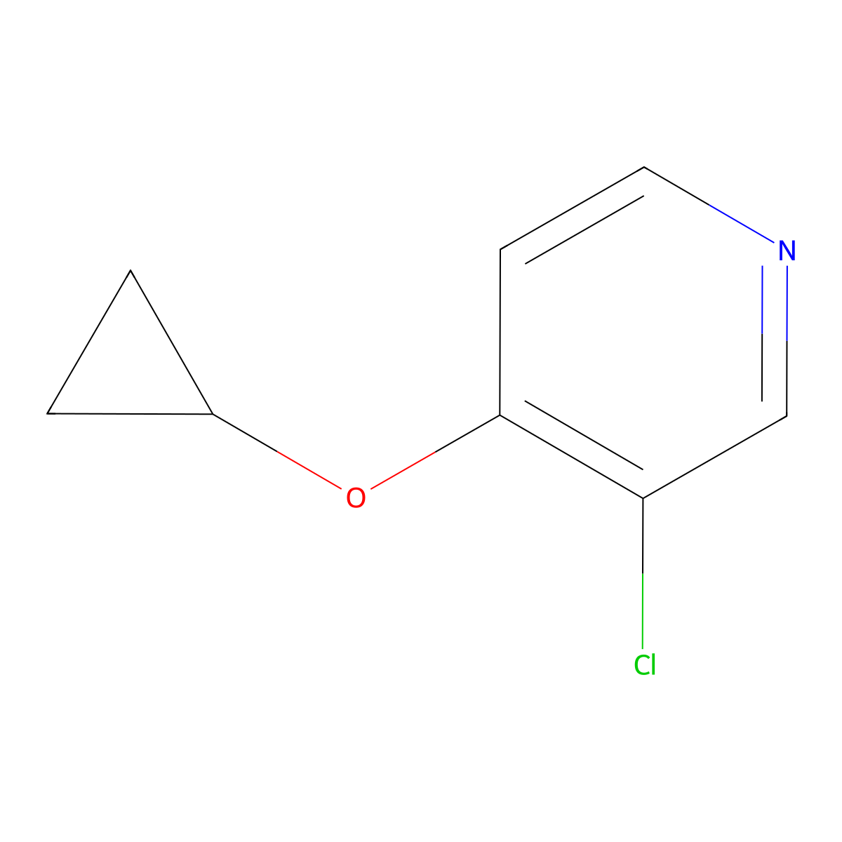 3-Chloro-4-cyclopropoxypyridine molecular structure, CAS 1243447-92-8