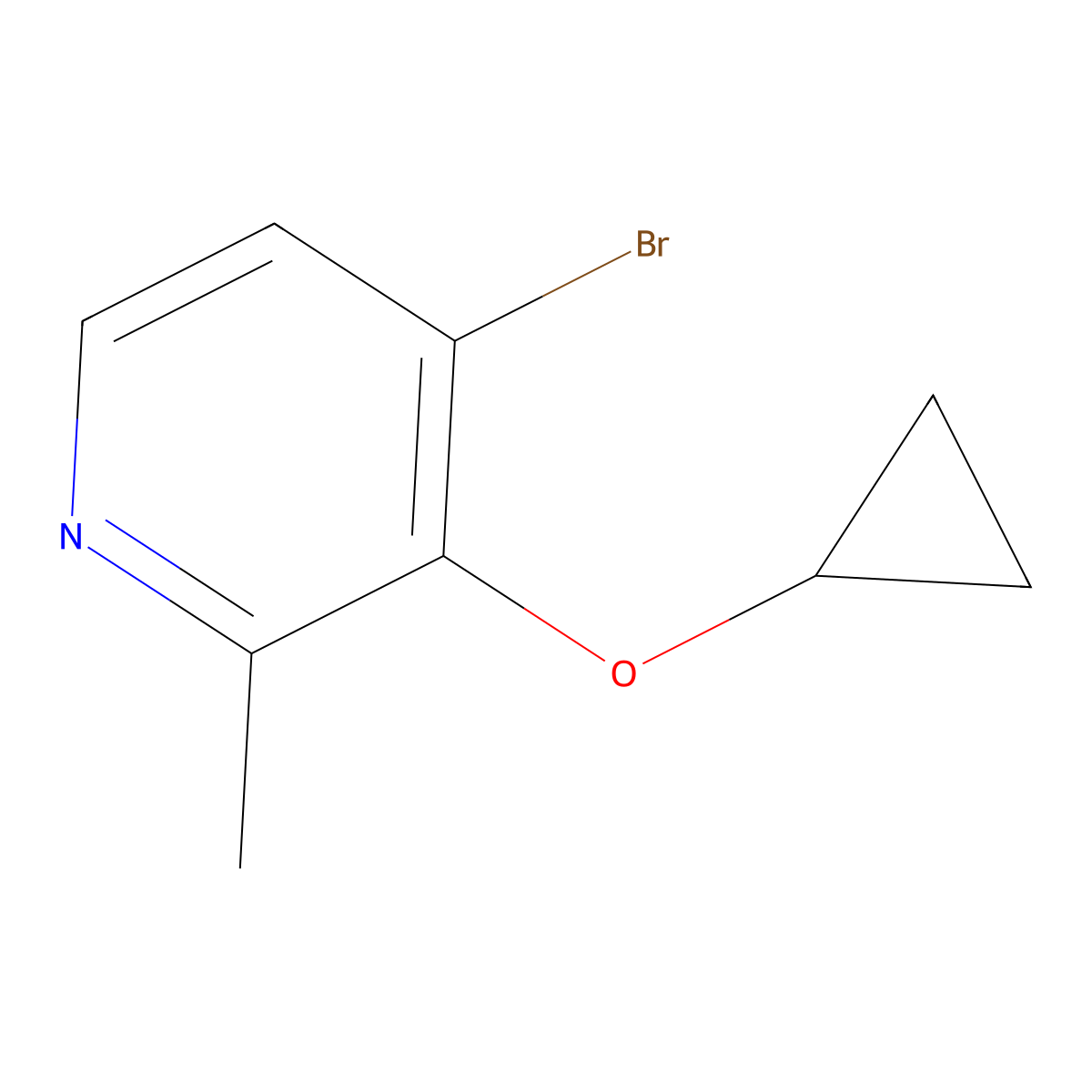 4-Bromo-3-cyclopropoxy-2-methylpyridine molecular structure, CAS 1243448-75-0