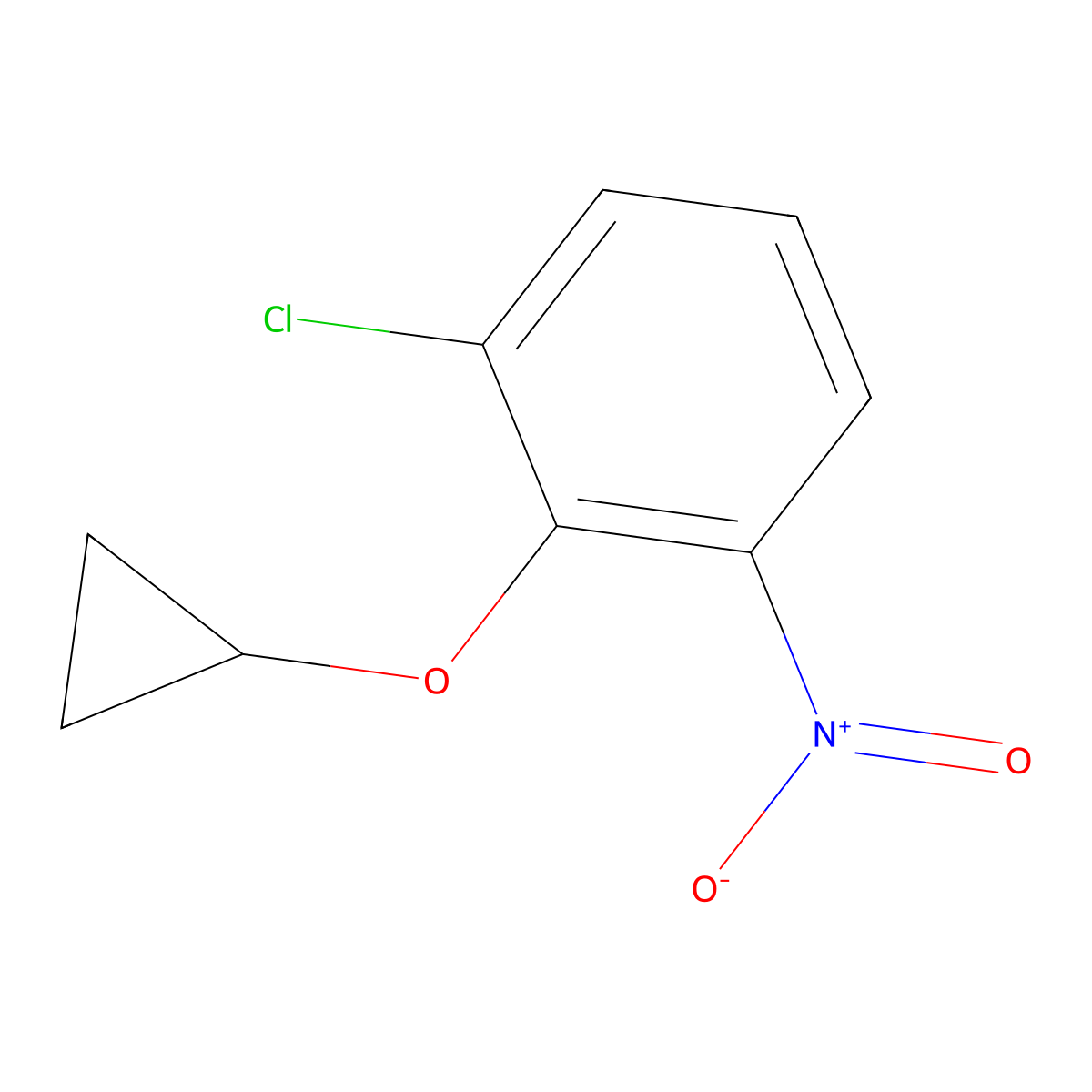 1-Chloro-2-cyclopropoxy-3-nitrobenzene molecular structure, CAS 1243448-88-5