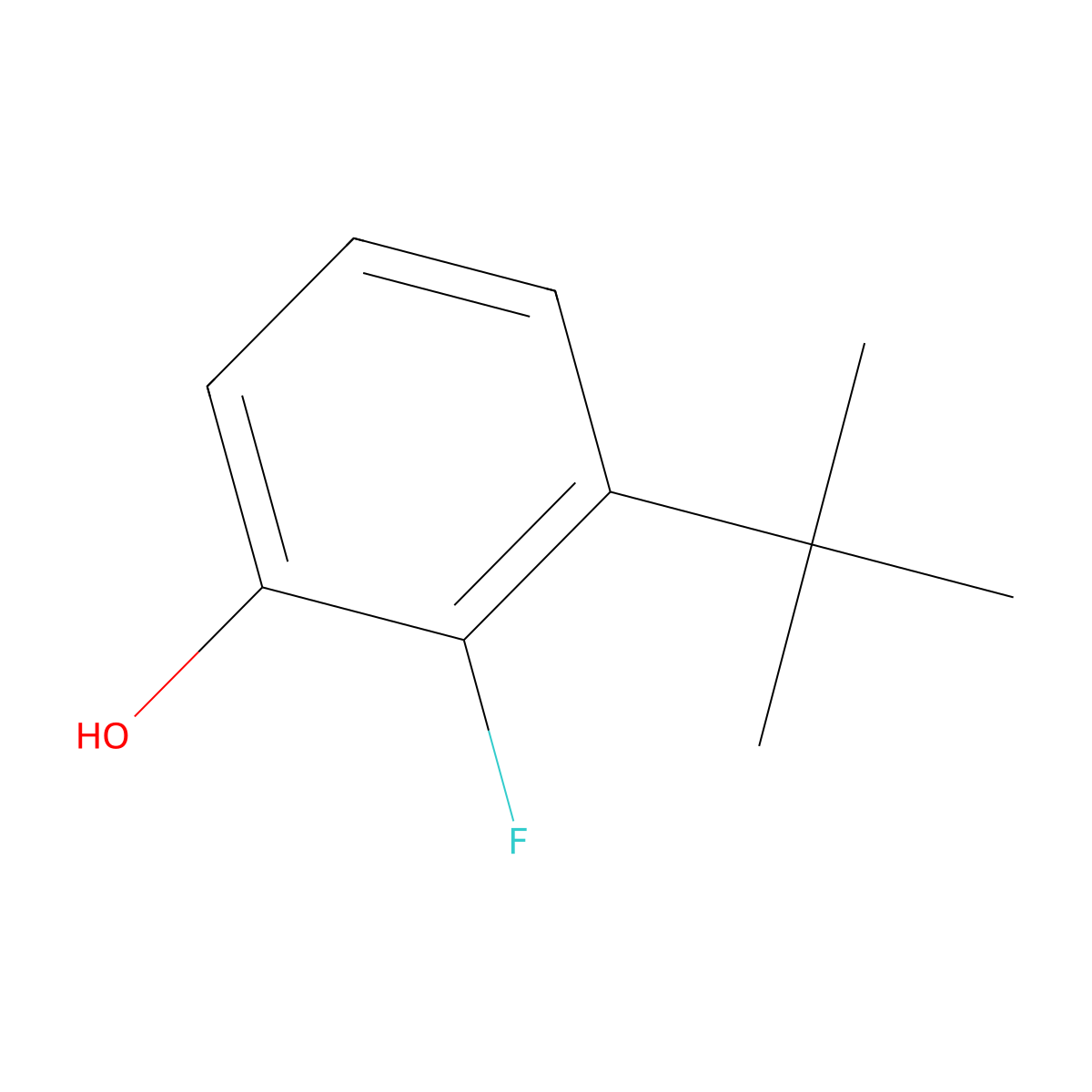 3-Tert-butyl-2-fluorophenol molecular structure, CAS 1243450-69-2