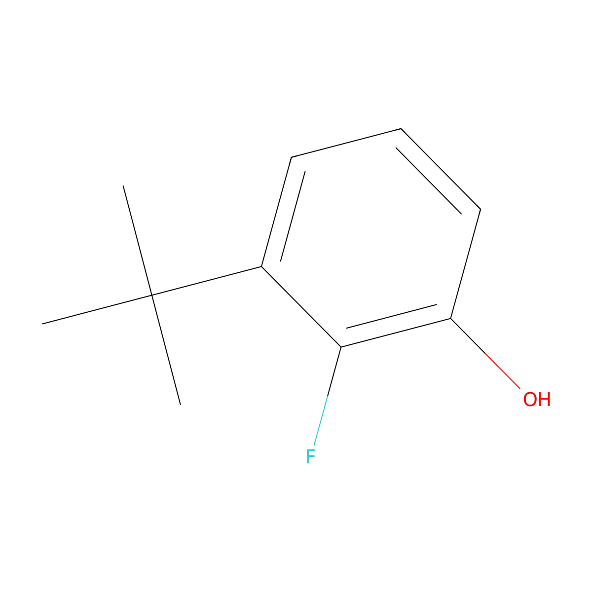 3-Tert-butyl-2-fluorophenol molecular structure, CAS 1243450-69-2